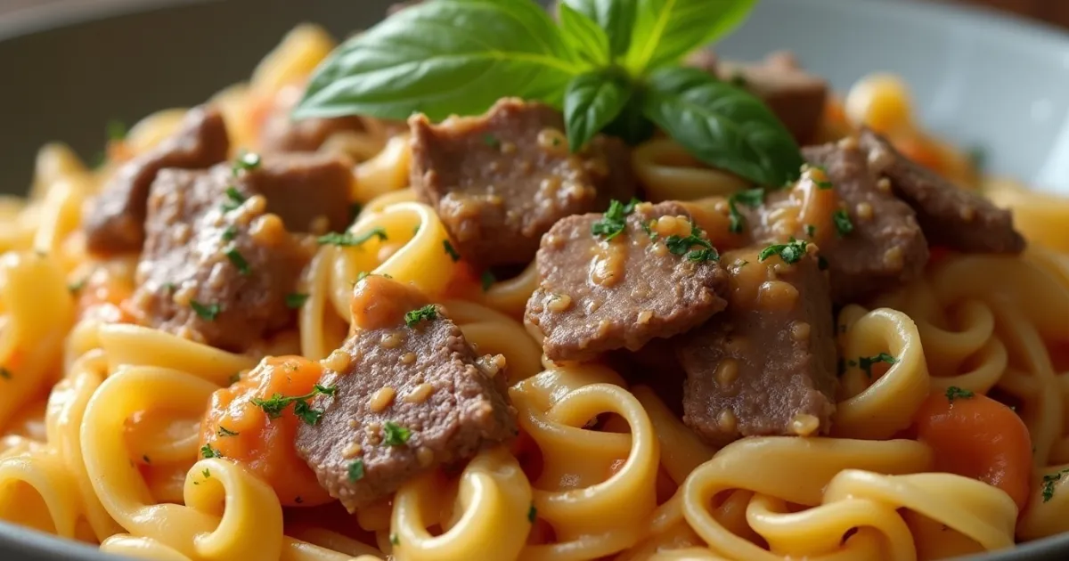 beef steak pasta