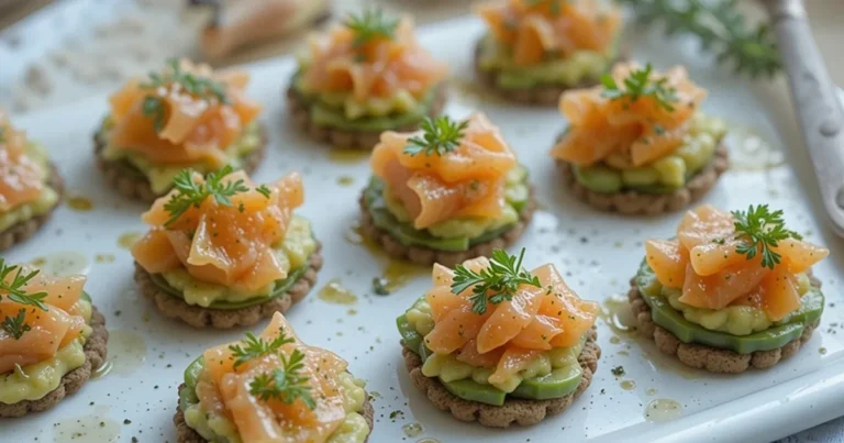 Delicious smoked salmon appetizers arranged on a platter, perfect for any occasion
