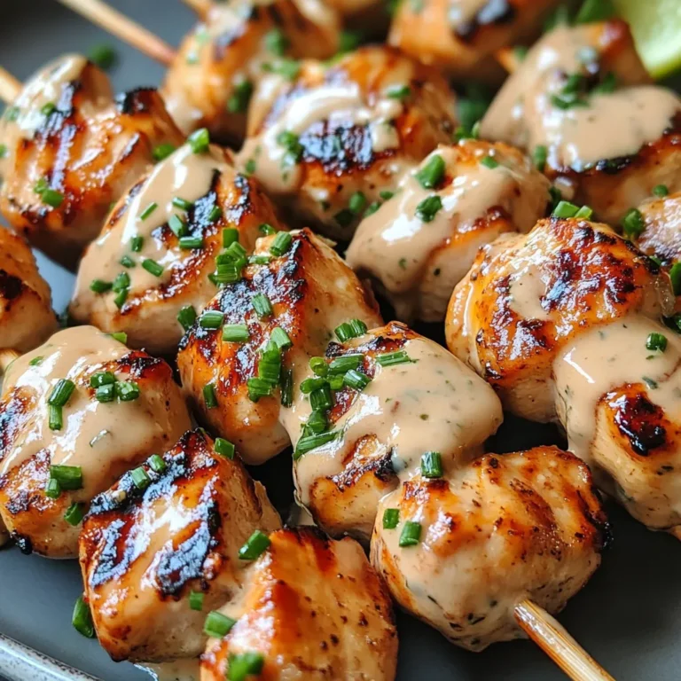 Easy Bang Bang Chicken Skewers