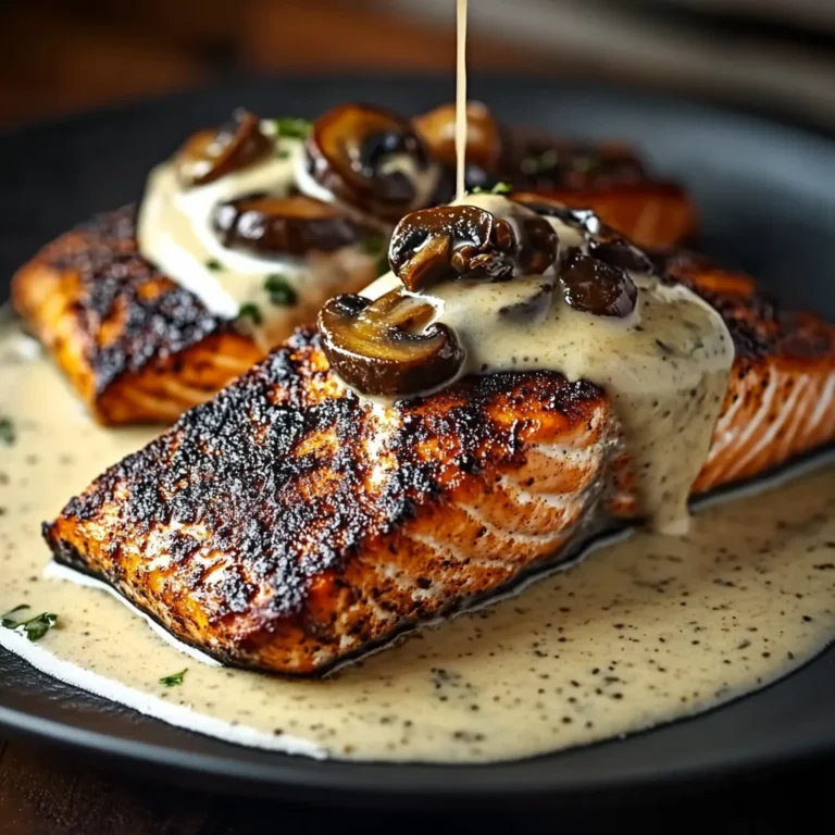 Blackened Salmon with Creamy Dijon Sauce