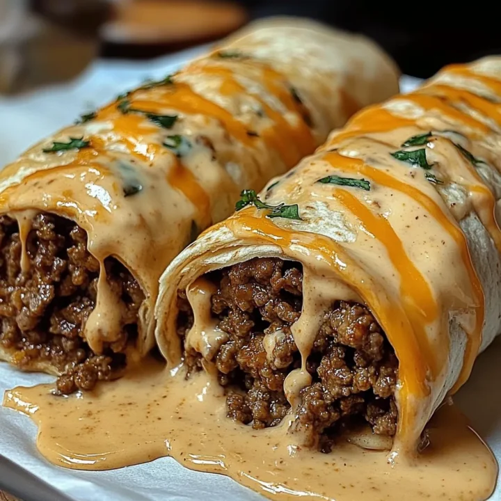 Cheesy Ground Beef Wrap Recipe