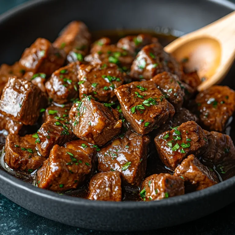 Slow Cooker Garlic Butter Beef Bites