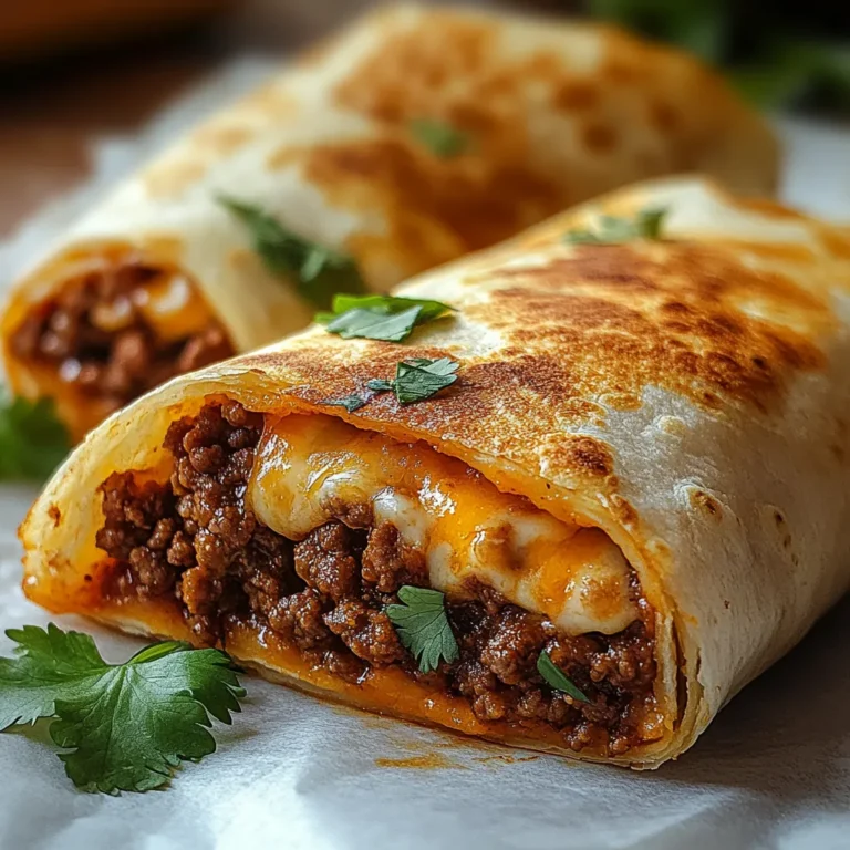 Crispy Beef and Cheese Chimichangas
