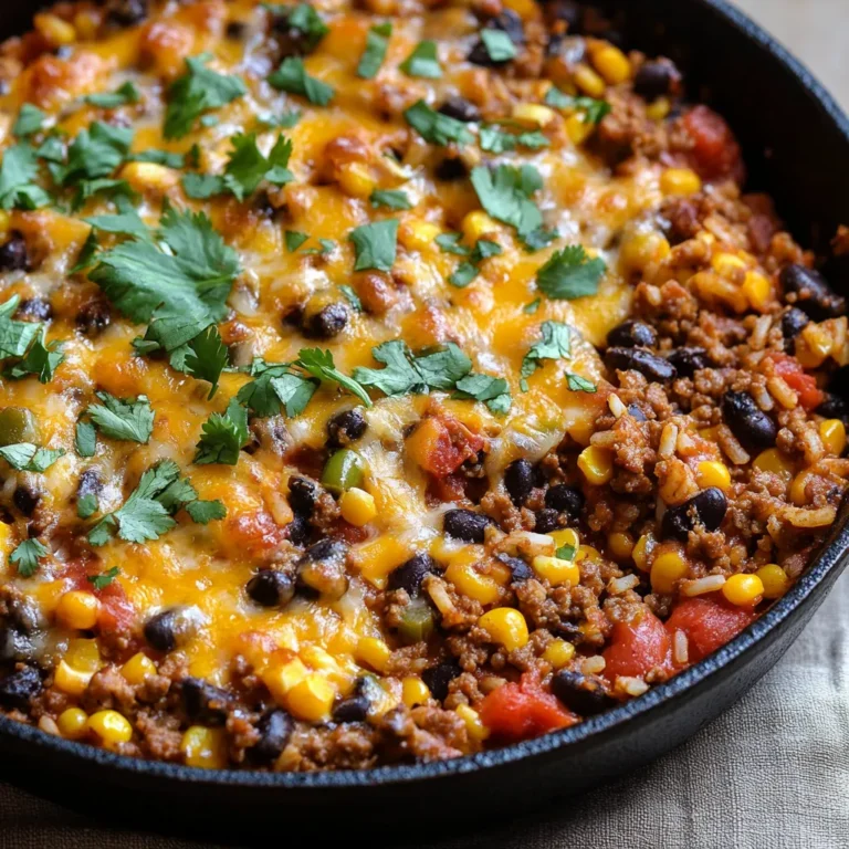 Easy Ground Beef and Rice Skillet