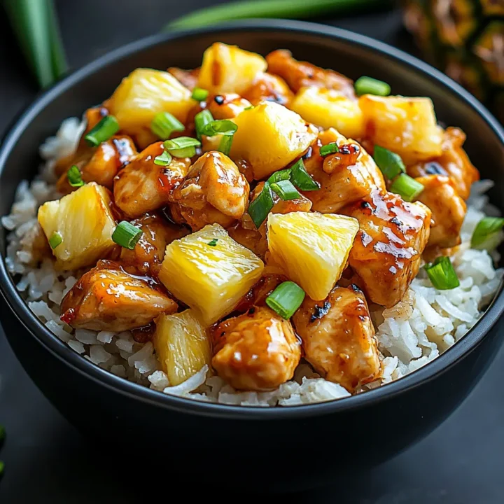 Sweet Pineapple Chicken and Rice
