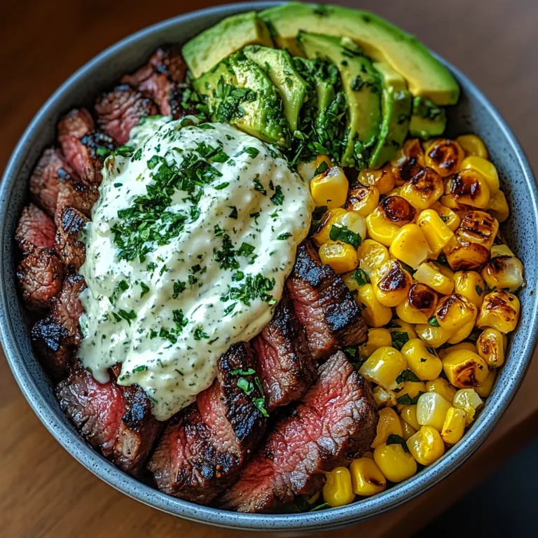 Fresh Steak Avocado Roasted Corn Bowl