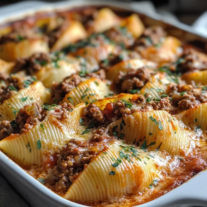 Savory Stuffed Shells with Ground Beef