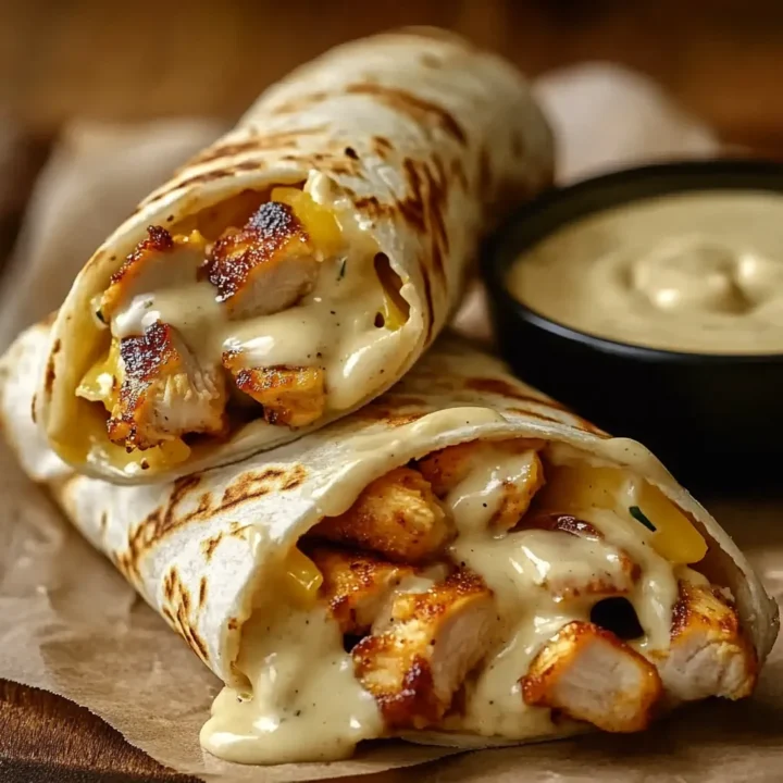 cheesy garlic chicken wraps recipe