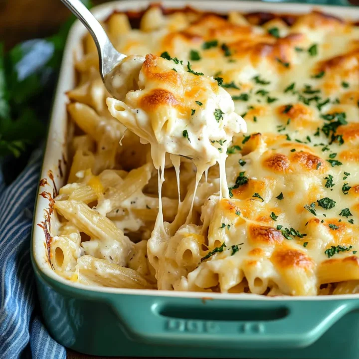 Easy Chicken Alfredo Casserole
