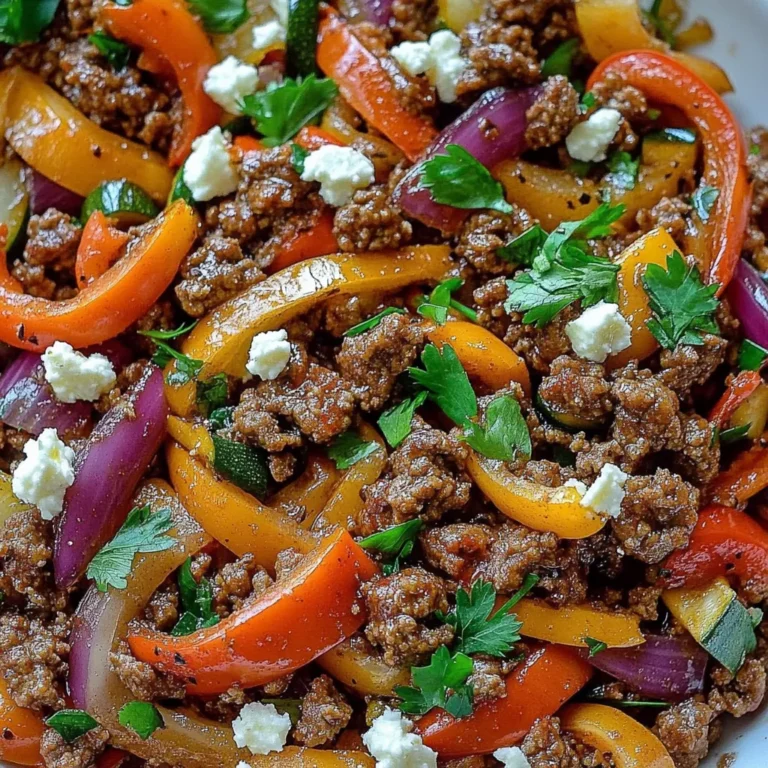 Easy Mediterranean Ground Beef Skillet