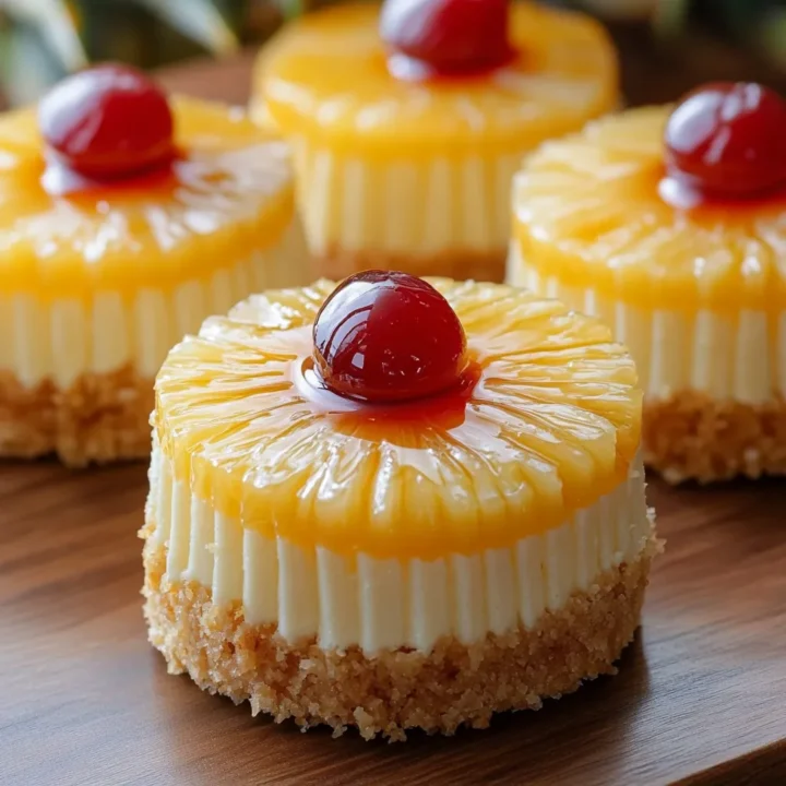 Mini Pineapple Upside-Down Cheesecakes