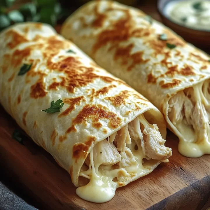 Quick Cheesy Garlic Chicken Wraps for a Flavorful Meal