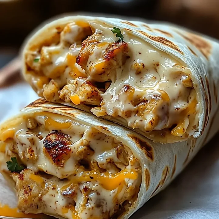 cheesy garlic chicken wraps recipe