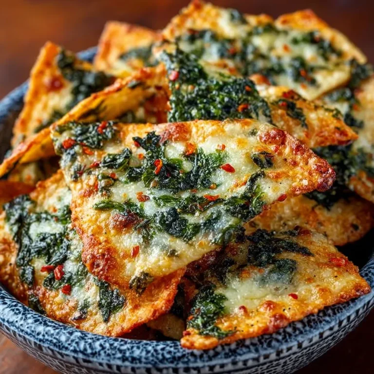 Mediterranean Spinach and Feta Crisps